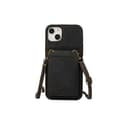 3-in-1 PU Leather Case Compatible with iPhone 17 Card Holder & Crossbody Strap