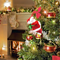 Miniatyrbild 4 av 5: Elektrisk klättrande jultomte prydnad på rep stege julgran inomhus utomhus hängande jul kreativ dekoration