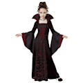 Miniatyrbild 2 av 5: Barnflickor Prestanda Vampyr Kostym Halloween Häxa Kostymer Wine red 120cm