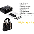 Miniatyrbillede 4 af 5: Punge og håndtasker til kvinder Shiny Patent Ladies PU læder Fashion Top Handle Satchel Skulder Crossbody Totes tasker