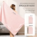 Miniatyrbilde 5 av 8: Stort mikrofiberhåndkle for kvinner, anti-frizz håndkle med elastisk bånd | Superabsorberende | Speed ​​Towel Pink