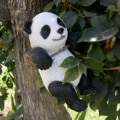Miniatyrbillede 5 af 5: Mini søde panda dyrefigurer legetøj hjem udendørs DIY have dekorationer have dekorationer harpiks søde panda figur