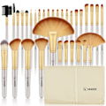 Miniatyrbild 1 av 5: Sminkborstar, VANDER Professionellt 32-delars sminkborstset, sminkborstar set foundation blending kosmetisk borste set kit, champagne