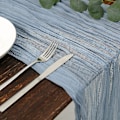 Miniatyrbillede 2 af 5: Thanksgiving-bordløber i rustfarvet ostelærred - 13,3 fod Boho-gaze-ostelærred - 160 tommer lang til bryllup, brude- og fødselsdagsfester