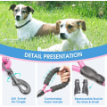 Miniatyrbilde 3 av 5: Hundehalsbånd med komfortabelt polstret håndtak og svært reflekterende tråder for små, mellomstore og store hunder (6FT-1/2'', rosa)