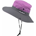 Miniatyrbillede 2 af 4: Dame Ponytail Safari Solhat Mesh Bred Krem Solbeskyttelse Udendørs Spand Hat Sammenfoldelig Strand Sommer Fiskeri Hat