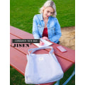 Miniatyrbild 3 av 5: Kordväv Tote Bag för kvinnor flickor Stor återanvändbar bärväska med innerficka A-Svart