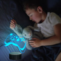 Miniatyrbilde 4 av 4: Hologram Controller 3D nattlys for barn, 16 farger og fjernkontroll dimmerkontroll gutt jente videospill romtilbehør som julebursdagsgave for barn