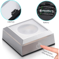 Miniatyrbilde 4 av 5: LED-lysbase for glasskule, flerfarget showstativ, displayplate, displaystativ, opplyst base, 3D-laserkrystallkunst med berøringsfølsomhet (sfærisk fordypning)