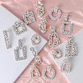 Miniatyrbillede 2 af 5: 2022 Nye Mode Boho Krystal Øreringe Til Kvinder Rhinestone Statement Perle Drop Dingle Øreringe Jule Smykker Gaver