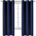Miniatyrbilde 1 av 5: Blackout-gardiner for soverom - Grommet termisk isolerte rommørkende gardiner for stue, sett med 2 paneler (42 x 63 tommer)