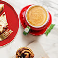 Miniatyrbillede 4 af 5: Keramisk Tekop og Underkop Kaffekrus Jordbær Kaffekrus med Underkop - 8 Ounce (Rød)