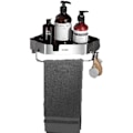 Miniatyrbillede 1 af 5: 304 Rustfrit Stål Hjørnehylde Badeværelse Perforeringsfri Tripod Hylder Toiletstation Hjørneopbevaring Hylde