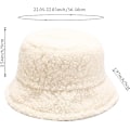 Pikkukuva 2 / 5: Talvinen Pehmeä Karvainen Bucket Hat - Tekokarvainen Shearling Kalastajan Hattu Naisille