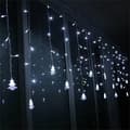 LED Christmas Tree String Lights, Wavy Lighting, Christmas Decorations, New Year Decoration White -3.5M