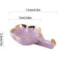 Miniatyrbillede 3 af 4: Multifunktionelle saucer til dipping, keramiske dyppeskåle, små dyppeskåle til sauce, spisepindsstativer - sort - 11x7x2,3cm
