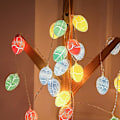 Miniatyrbild 3 av 5: Påskägg Ljussträng LED Flerfärgad Sprickt Ägg Strängljus Semesterdekoration Färgade Ljus