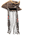 Miniatyrbild 1 av 5: Pirathatt med pärlade dreadlocks för piratdräkttillbehör