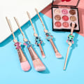 Miniatyrbillede 5 af 5: Stitch Makeup Brushes Set Interstellar Baby Anime Cartoon Tema Make Up Brush Set Kollektion Gaver til Unge Piger Kvinder