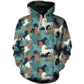 Miniatyrbilde 1 av 4: Herre Langærmet Hoodie Halloween Morsom Crew Neck Genser med Kengurulomme Jul Flerfarget 3D Print Genser Genser（Størrelse：XL） Style06 XL
