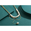 Miniatyrbillede 2 af 5: Halskæder til kvinder Perlehalskæder til kvinder Fashion Vedhæng Halskæde Trendy Choker Kæde Halskæde