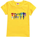 Miniatyrbild 1 av 9: Sprunki T-shirt för pojkar barn Sprunki tröja för fans present figur tryckta småbarns t-shirts Sprunki Merch Studenttoppar Yellow 150cm