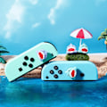 Miniatyrbild 5 av 5: Tumgreppskåpor för Nintendo Switch, söta joystick-skydd med 3D-mönster, mjukt och bedårande silikonanalogt 4-delars kit för Switch/OLED/Lite, söt haj