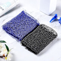 Miniatyrbilde 4 av 9: 2-pakning nettsvamp, bade- og kroppseksfoliering, ryggskrubb for mykere hud Dark blue 30*80cm