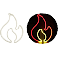 Miniatyrbilde 1 av 5: Flamme Neonskilt, Rød og Gul Flamme Neon med På/Av-bryter, Flamme LED Lysskilt