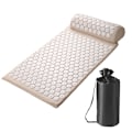 Miniatyrbilde 1 av 9: Akupressurmatte og putesett med bag - Akupunkturmatte for nakke- og ryggsmerter, muskelavslapping, stressreduksjon, isjias smertelindrende pute Beige