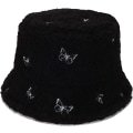 Miniatyrbillede 1 af 5: Vinter Plys Fuzzy Bucket Hat Kunstig Pels Shearling Fiskerhatte til Kvinder