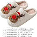 Pikkukuva 2 / 7: RUYI Joulutossut Naisille Miehille, Pehmeät Tossut, Talvitoussut Lämpimät, Liukastumattomat Kevyet Pehmeät Tossut, Joululahjat Gingerbread man 38-30 (suitable for size 37-38)