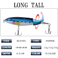 Miniatyrbillede 3 af 4: 1 stk. 35g Bait Propeller Overflade Traktor Blyant Plast Hård Bait Imitation Falsk Bait Imitation Fiskegrej Produkter