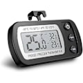 Miniatyrbilde 1 av 5: Digitalt kjøleskapstermometer, vanntett frysetermometer med krok, lettlest LCD-skjerm, maks/min registreringsfunksjon, perfekt for hjemmet, restauranter A