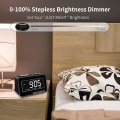 Miniatyrbild 4 av 5: K5 Bluetooth-väckarklockradio, USB-spelare, steglös dimmer, dubbla separata larm med helgläge, sömntimer, USB C-laddare, batteribackup