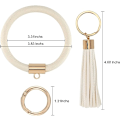 Miniatyrbillede 2 af 4: Nøglering Armbånd Wristlet Nøglering Bangle Nøglering - Bærbar Læder Kvast Armbånd Nøgle Kæde Holder til Kvinder