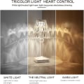 Miniatyrbillede 2 af 5: Krystallampe, trådløs lampe, farveskiftende touch-lampe, genopladelig diamantbordlampe til soveværelse, stue, festmiddag (3 farver)