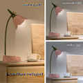 Miniatyrbilde 4 av 5: Skrivebordslampe for barn, dimbar LED-bordlampe med 3 fargetemperaturer for lesing, studier, arbeid - kirsebærblomstpulver kirsebærblomstpulver