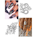 Miniatyrbillede 4 af 4: 16 Stykker Slange Negle Charms Rhinestones Metal Charm Til Negle Legering Ab Krystaller Ædelstene Diamanter Til Negle Flatback Negle Kunst Rhinestones Til Kvinder Piger N