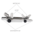Miniatyrbillede 3 af 5: Metrisk & Imperial & US Skrue Gauge SAE Whitworth 55 Grader & Metrisk 60 Grader & & US 60 Grader Gevindstigning Gauge til Industriel Måling