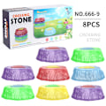 Miniatyrbilde 2 av 9: Stepping Stones for Kids - Sklisikre Sansestimulerende Stepping Stones, Interaktive Hage Steiner, Sklisikre Balanserende Elvesteiner, Fremmer Koordinasjon for Barn B