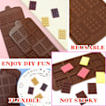Miniatyrbillede 5 af 5: 2 stk. silikone adskillelige chokoladeforme, silikone firkantede forme, non-stick slik chokoladebar forme, genanvendelige slik protein silikone chokoladeforme