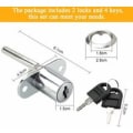 Miniatyrbilde 2 av 5: Pcs Skrivebordsskufflås med nøkler Sinkronlegering Sylinderlås for Skap Trestang 3 Skuff Skrivebordssockel (Nøkkelhull 16mm) ,ladacèe