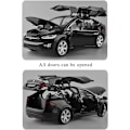 Miniatyrbillede 5 af 5: Træk tilbage biler legetøj med lys og musik, legering diecast elektronisk bilmodel X 1:32, mini køretøjer legetøj til børn børn småbørn Tesla bil elskere