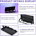 Miniatyrbillede 6 af 10: LED Sort Lys Floodlight, 100W UV Sort Lys Lampe med Stik, 96 Sort Lys LED'er med Afbryder, IP65 Vandafvisende UV Floodlight Forlygte [Energiklasse A] 100W