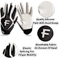 Miniatyrbillede 2 af 4: Fodboldhandsker til børn og voksne Pro 3.0 Upgrade Ultra Stick Palm Receivers Fleksibel silikone High Grip Receiver Glove til børn drenge mænd kvinder