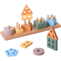 Pikkukuva 1 / 5: Montessori-lelut 1-vuotiaille | Puinen lajittelu- ja pinoamislelu vauvoille pojille ja tytöille