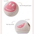 Miniatyrbillede 2 af 3: Søde Smil Tøfler til Kvinder Mænd, Bløde Plys Bløde Varme Par Slip-On Hjemme Happy Face Tøfler Preppy Tøfler Anti-slip Fuzzy Flat Slides（Størrelse: 5-6）