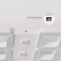 Miniatyrbillede 5 af 5: Pure Slim 11,8 tommer / 30 cm LED-ur i hvid (M), 3D digitalt vækkeur, ultrafladt design, automatisk justering af lysstyrkeniveauer
