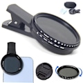 Miniatyrbild 5 av 5: 1 Set Solar Eclipse Phone Filter 52mm Camera Lens Filter ND 2-400 Smartphone Lens Filter with Clip